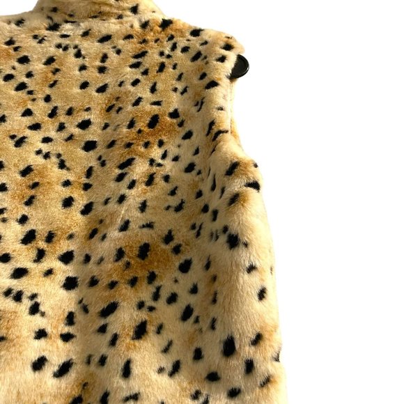 Marc Baxis Los Angeles Vintage Women's Leopard Print Faux Fur Vest S - Picture 4 of 5